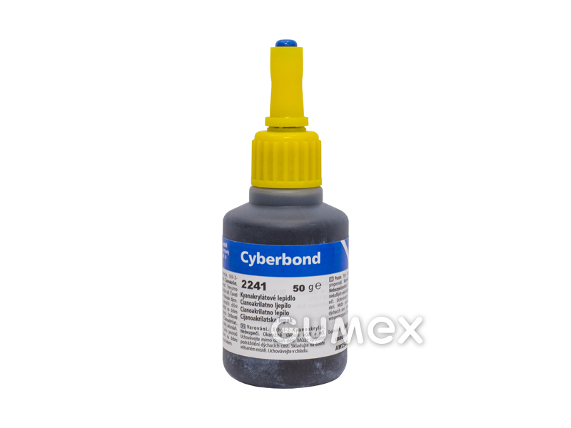 Sekundenkleber CB 2241, 50g, für Metalle und Gummi, 1900-2900mPa s, -55°C/+140°C, schwarz, 
